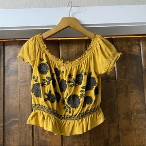 American eagle peasant crop top NWOT
